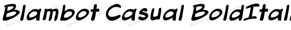 Blambot Casual BoldItalic字体转换